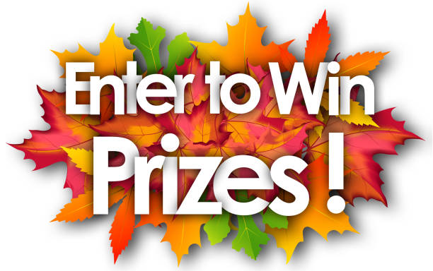 Enter to Win Prizes word and autumn leaves background