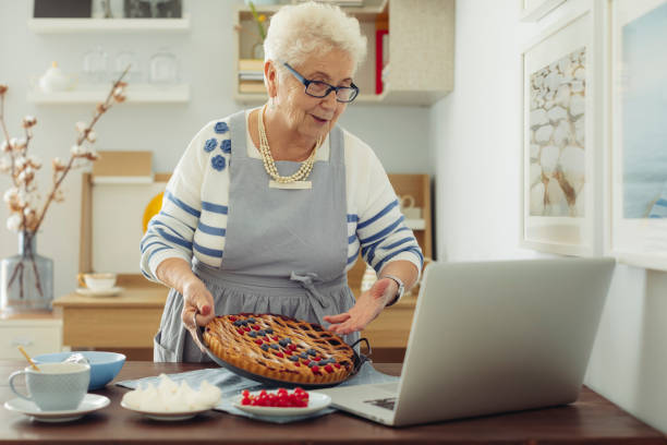 Senior woman at home